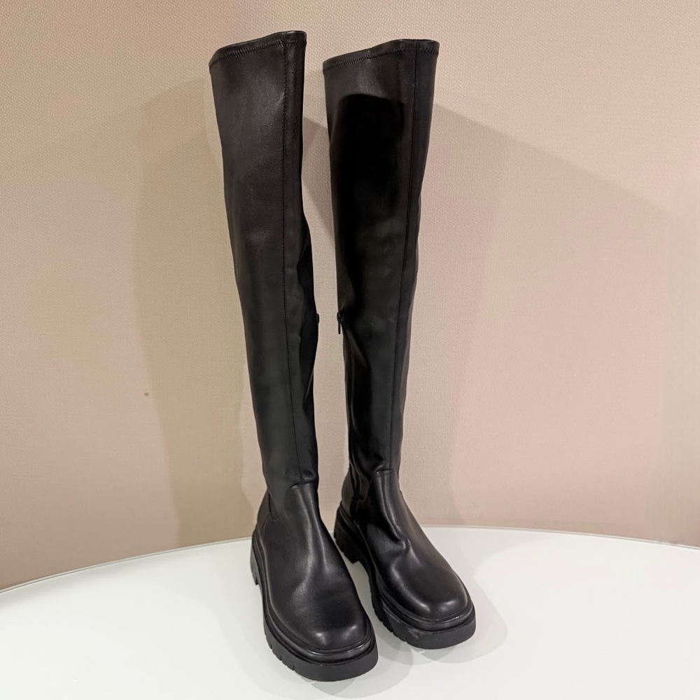 Steve Madden Gibbs Block Heel Rounded Toe Over the Knee Boots Size 9 - Picture 4 of 12